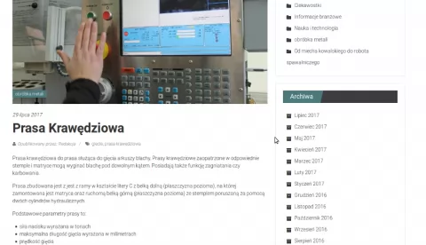 Prasa krawędziowa na portalu