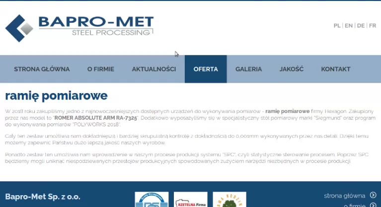Nowe urządzenie - ramię pomiarowe
