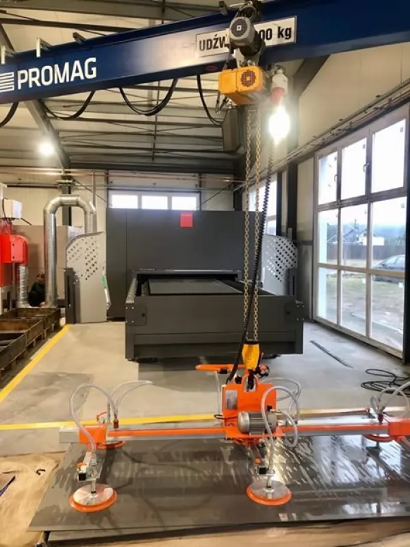 Laser cutting in our factory