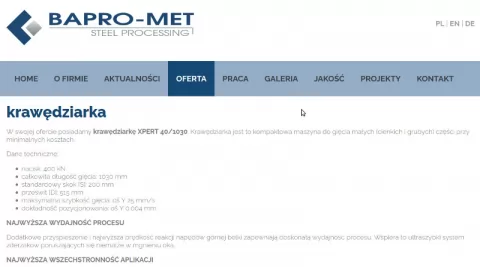 Mała, szybka maszyna do automatycznego gięcia 