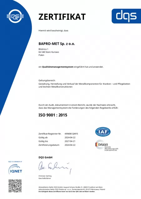 ISO-Zertifikat (DE)