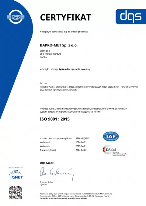 ISO-Zertifikat (PL)