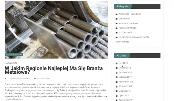Sukcesy branży metalowej w Polsce